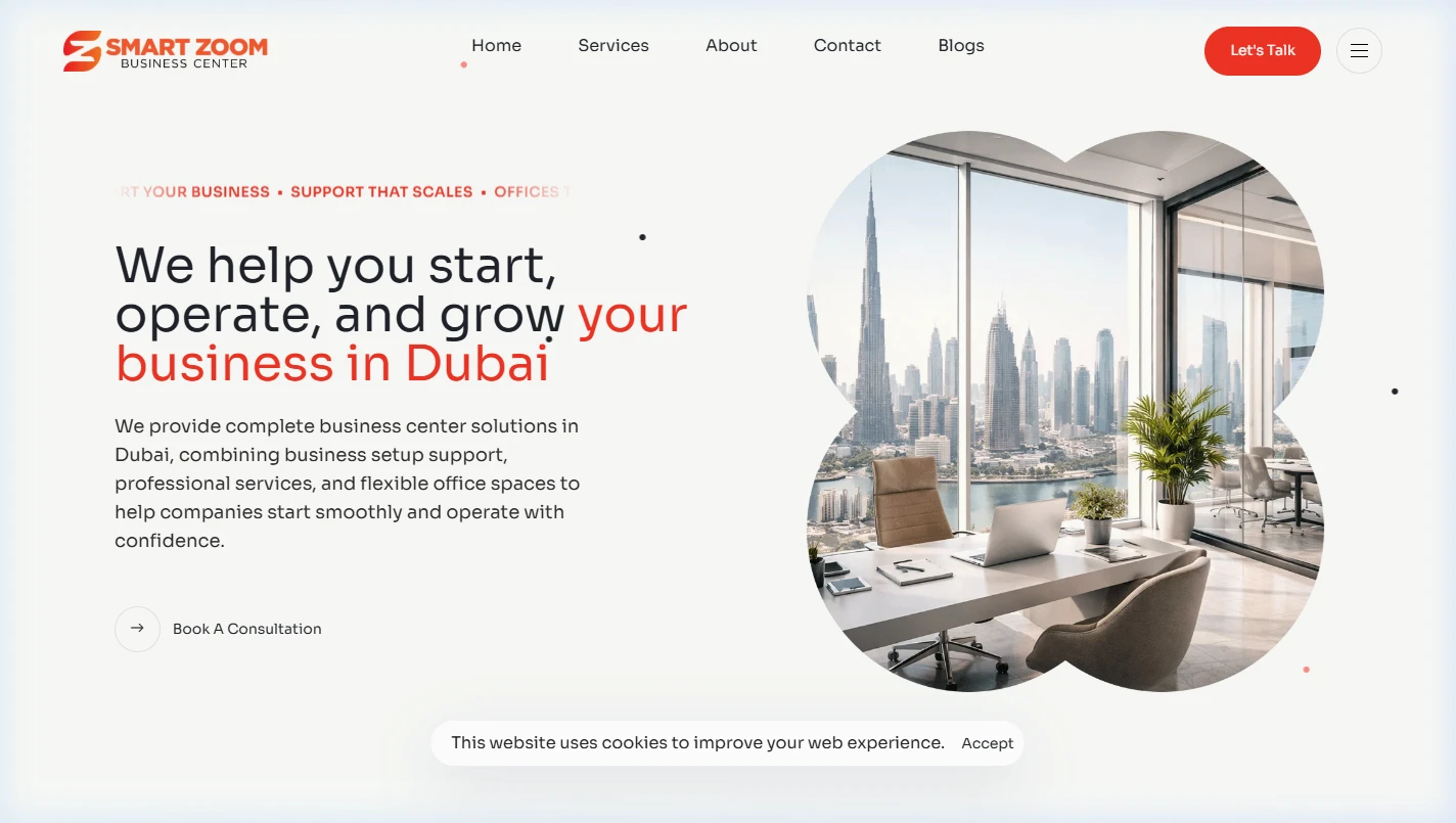 Smart Zoom Business Center — Serviced Office & Coworking Portal